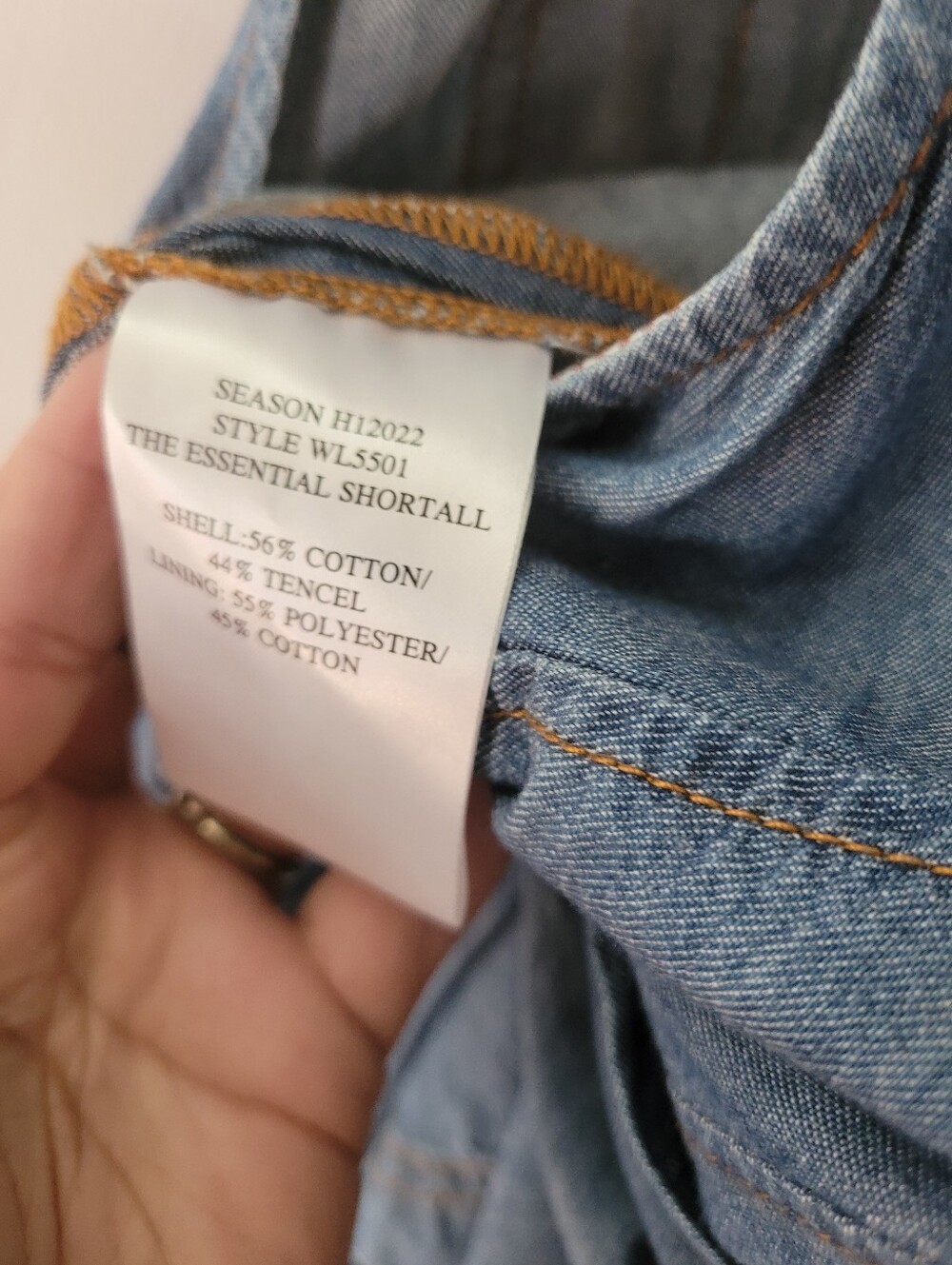 Wildfang S The Essential Chambray Blue Denim Shortalls - Picture 7 of 8